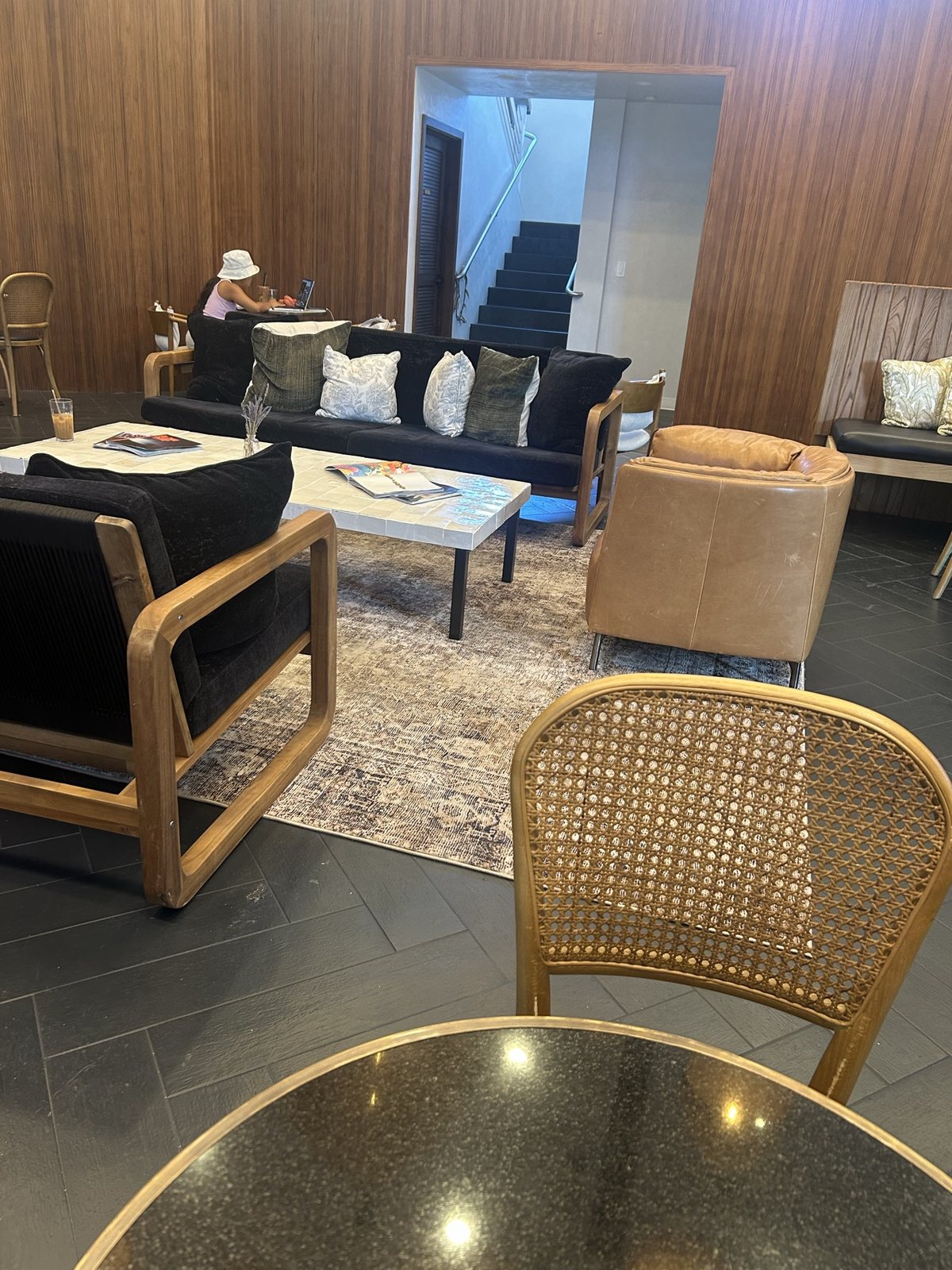 Lounge chairs and a coffee table
